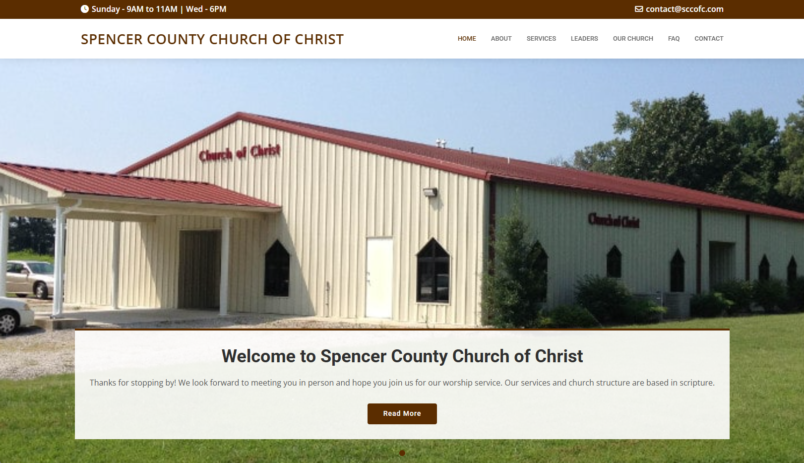 Spencer County Church of Christ website